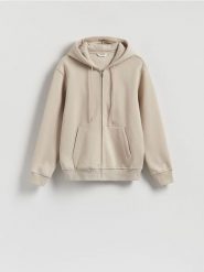 Bluza z kapturem - beżowy. Brązowe bluzy z kapturem męskie Reserved, l, z bawełny. Za 129.99 zł.