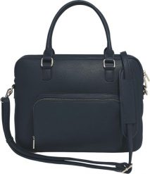 Torba na laptop Stackers Pebble granatowa. Torby na laptopa damskie Stackers, bez wzorów. Za 409.00 zł.