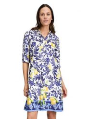 Vera Mont Sukienka w kolorze kremowo-niebieskim rozmiar: 36. Brązowe sukienki damskie Vera Mont, na co dzień, bez wzorów, bez kołnierzyka, bez ramiączek, mini, proste. Za 173.99 zł.