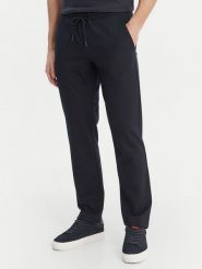 Bugatti Spodnie dresowe 8250-15123E Granatowy Relaxed Fit. Niebieskie spodnie dresowe męskie Bugatti, bez wzorów, z dresówki. Za 509.99 zł.