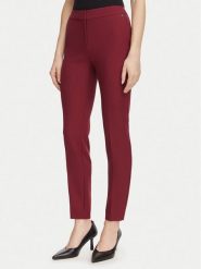 HUGO Spodnie materiałowe Hagonia-1 50539991 Czerwony ciemny Slim Fit. Czerwone spodnie materiałowe damskie Hugo, bez wzorów, z materiału. Za 468.99 zł.