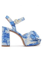 Ted Baker Sandały Hemmina 263176 Niebieski. Niebieskie sandały damskie Ted Baker, bez wzorów, z materiału, bez obcasa, na słupku. Za 509.99 zł.