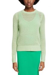 ESPRIT Sweter w kolorze zielonym rozmiar: L. Zielone swetry klasyczne damskie Esprit, l, z bawełny, bez kołnierzyka. Za 65.85 zł.