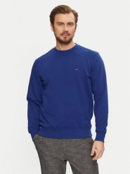 Tommy Hilfiger Bluza Essential MW0MW37237 Niebieski Regular Fit. Niebieskie bluzy bez kaptura męskie Tommy Hilfiger, m, z bawełny. Za 229.99 zł.
