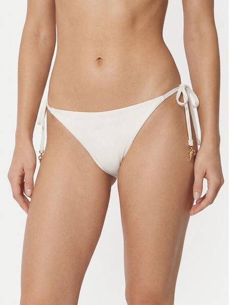 Guess Dół od bikini E6GO01 KF412 Biały. Białe bikini damskie Guess, z aplikacjami. Za 186.99 zł.