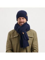 TRAVELIN' Szal w kolorze granatowym rozmiar: onesize. Niebieskie szaliki męskie Travelin', bez wzorów, ze skóry. Za 130.99 zł.