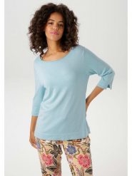 Aniston Sweter w kolorze błękitnym rozmiar: 36. Niebieskie swetry klasyczne damskie Aniston, bez kołnierzyka. Za 56.66 zł.