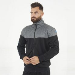 Kurtka sportowa z zamkiem UCLA oversize. Czarne kurtki treningowe męskie Legea, s, bez wzorów, z materiału, do biegania. Za 96.00 zł.