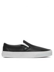 Vans Tenisówki Classic Slip-On VN000EACBPB1 Czarny. Czarne trampki i tenisówki damskie Vans, bez wzorów, ze skóry. Za 399.99 zł.