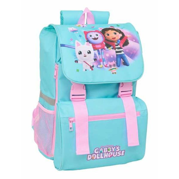 Plecak szkolny GABBY\'S DOLLHOUSE Niebieski. Niebieskie plecaki damskie Gabby's Dollhouse, bez wzorów, biznesowe. Za 126.35 zł.