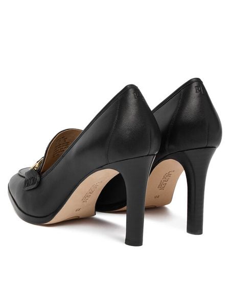LAUREN RALPH LAUREN Szpilki 802P04169001 Czarny. Czarne szpilki Lauren Ralph Lauren, bez wzorów, ze skóry, bez obcasa. Za 709.99 zł.