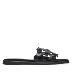 Klapki Unisa. Czarne klapki damskie Unisa, bez wzorów, bez obcasa. Za 309.99 zł.