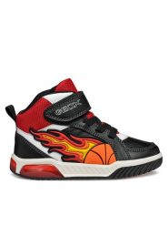 Geox Sneakersy J Inek J569CC 05411 C0048 DD Czarny. Czarne buty sportowe chłopięce Geox, ze skóry, bez zapięcia. Za 269.99 zł.