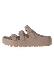 Birkenstock Klapki "Florida III Flex Platform" w kolorze szarobrązowym rozmiar: 39. Brązowe klapki damskie Birkenstock, bez wzorów, bez obcasa. Za 244.95 zł.