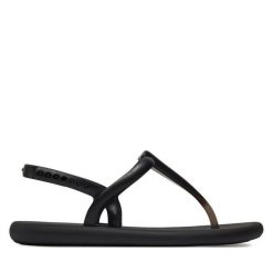 Sandały Ipanema. Czarne sandały damskie Ipanema, bez wzorów, bez obcasa, na płaskiej podeszwie. Za 139.99 zł.