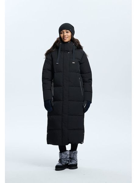 LUHTA Płaszcz zimowy "Heinis" w kolorze czarnym rozmiar: 42. Czarne płaszcze damskie Luhta, na zimę, bez wzorów, z puchu. Za 390.00 zł.