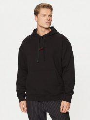 HUGO Bluza Dugojellow 50524318 Czarny Regular Fit. Czarne bluzy bez kaptura męskie Hugo, m, z bawełny. Za 449.99 zł.