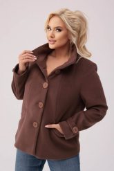 Jesinny płaszcz Brązowa Melodia OVERSIZE PLUS SIZE XXL JESIEŃ. Brązowe płaszcze damskie Moda Size Plus Iwanek, na jesień, l, bez wzorów, z tkaniny, plus size. Za 469.90 zł.