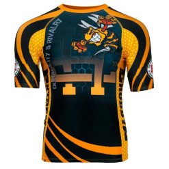 Koszulka Męska na siłownię rashguard MMA EXTREME HOBBY ANGRY WASP. Czarne bielizna termoaktywna męska EXTREME HOBBY, m, bez wzorów, z bawełny. Za 199.00 zł.