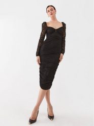 Pinko Sukienka koktajlowa 101666 7585 Czarny Slim Fit. Czarne sukienki damskie Pinko, bez wzorów, z syntetyku, wizytowe, bez kołnierzyka, bez ramiączek. Za 2,439.00 zł.