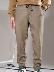 Spodnie comfort fit - szary. Szare spodnie materiałowe męskie Sinsay, bez wzorów. W wyprzedaży za 29.99 zł.