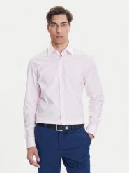 BOSS Koszula H-Hank 50469345 Różowy Slim Fit. Czerwone koszule męskie Boss, m, bez wzorów, z bawełny, bez kołnierzyka, bez ramiączek. Za 389.99 zł.