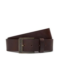 Pasek Męski Calvin Klein Jeans. Brązowe paski męskie Calvin Klein Jeans, bez wzorów, z jeansu. Za 149.99 zł.