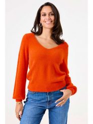 Garcia Sweter w kolorze pomarańczowym rozmiar: M. Pomarańczowe swetry klasyczne damskie Garcia, m, bez kołnierzyka. Za 127.65 zł.