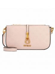 Guess Torebka w kolorze jasnoróżowym - 25 x 14 x 5,5 cm rozmiar: onesize. Różowe torebki klasyczne damskie Guess, z aplikacjami, z materiału, z tłoczeniem, bez dodatków. Za 329.42 zł.