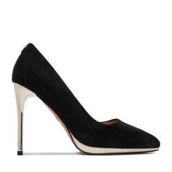 Szpilki Nine West. Czarne szpilki Nine West, bez wzorów, bez obcasa. Za 289.99 zł.