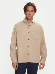 Jack & Jones Koszula Logan 12262112 Beżowy Relaxed Fit. Brązowe koszule męskie Jack & Jones, l, bez wzorów, z bawełny, bez kołnierzyka, bez ramiączek. Za 129.99 zł.