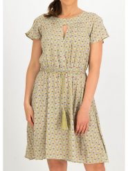 Blutsgeschwister Sukienka ze wzorem rozmiar: L. Sukienki damskie Blutsgeschwister, na imprezę, l, bez wzorów, z tkaniny, klasyczne, bez kołnierzyka, bez ramiączek, mini, rozkloszowane. Za 158.45 zł.