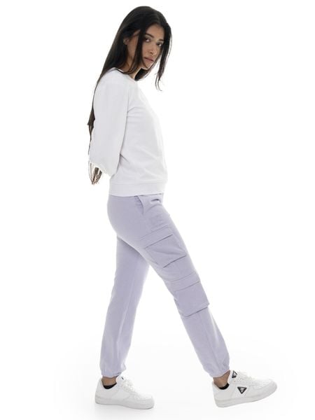 Spodnie dresowe z bawełna z sznurek regulacyjny na outdoor. Białe obuwie trekkingowe damskie LEONE 1947 APPAREL, s, z bawełny, na fitness i siłownię. Za 147.31 zł.