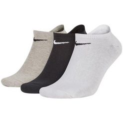 Skarpetki treningowe Nike SX2554-901 3 pack. Białe skarpetki męskie Nike, bez wzorów. Za 49.90 zł.