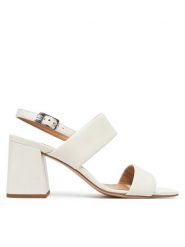 HÖGL Sandały Peach 9-106500 Biały. Białe sandały damskie HÖGL, bez wzorów, ze skóry, bez obcasa, na słupku. Za 489.99 zł.