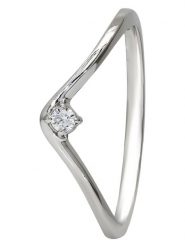 Vittoria Jewels Złoty pierścionek z diamentem rozmiar: 59. Szare pierścionki damskie Vittoria Jewels, z diamentem, złote. Za 944.42 zł.