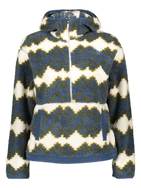 The North Face Bluza polarowa "Campshire" w kolorze niebiesko-kremowym rozmiar: S. Brązowe bluzy z kapturem damskie The North Face, s, z materiału. Za 409.11 zł.