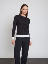 BGN Koszulka w kolorze czarnym rozmiar: 36. Czarne bluzki damskie BGN, bez wzorów, bez kołnierzyka. Za 78.99 zł.