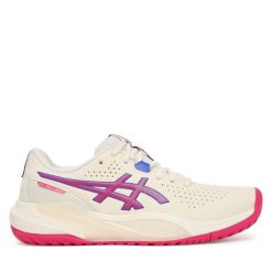 Buty do tenisa Asics. Szare buty sportowe na co dzień damskie Asics, bez wzorów, tenisowe. Za 429.99 zł.