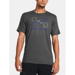 T-Shirt Koszulka Męska Under Armour Sportowa. Szare t-shirty męskie Under Armour, m, bez wzorów, bez kołnierzyka. Za 129.99 zł.