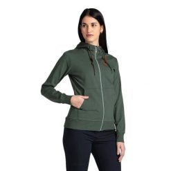 Bluza damska Kilpi Tarali. Zielone bluzy z kapturem damskie Kilpi, z bawełny. Za 163.85 zł.
