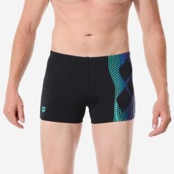 Bokserki pływackie męskie Arena. Czarne kąpielówki męskie Arena, m, bez wzorów, z materiału, na fitness i siłownię. Za 139.99 zł.
