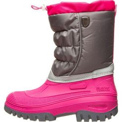 Botki zimowe "Hanki" w kolorze szaro-różowym. Czerwone botki dziewczęce CMP Shoes, bez wzorów, z materiału, bez ramiączek. W wyprzedaży za 131.95 zł.