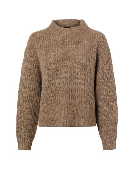 Opus Damski sweter z dzianiny z zawartością wełny - Paliet Kobiety brązowy marmurkowy, 38. Brązowe swetry klasyczne damskie Opus, z dzianiny, bez kołnierzyka. Za 449.95 zł.