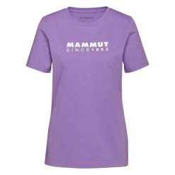Koszulka damska Mammut Core Classic. Fioletowe bluzki damskie Mammut, bez wzorów, sportowe, bez kołnierzyka, bez ramiączek. Za 149.99 zł.