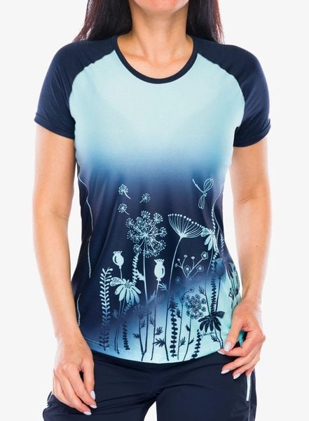 Koszulka szybkoschnąca damska Crazy Shirt Alpinstar. Niebieskie bluzki sportowe damskie Crazy, m, bez wzorów, z mikrofibry, bez kołnierzyka. Za 319.80 zł.