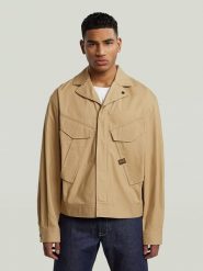 G-Star Kurtka koszulowa w kolorze beżowym rozmiar: M. Brązowe kurtki męskie G-Star, m, bez wzorów, z bawełny, retro, bez kaptura. Za 314.01 zł.