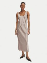 Calvin Klein Sukienka codzienna LV044F035G Różowy Regular Fit. Czerwone sukienki damskie CALVIN KLEIN, na co dzień, m, bez wzorów, z syntetyku, bez kołnierzyka, bez ramiączek, proste. Za 529.99 zł.