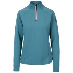 Koszulka Z Długim Rękawem Damska Mhairi DLX. Niebieskie topy sportowe damskie Trespass, s, bez wzorów, z dzianiny, bez ramiączek. Za 77.99 zł.