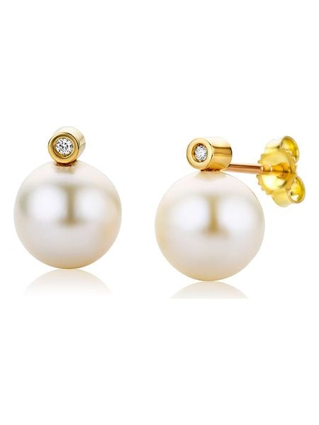 Diamant Exquis Złote kolczyki-wkrętki z diamentami rozmiar: onesize. Żółte kolczyki damskie Diamant Exquis, z diamentem, złote. Za 1,766.51 zł.